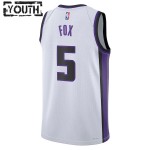 Maillot NBA Sacramento Kings De Aaron Fox Nike 2023-24 Association Edition Blanc Swingman - Enfant
